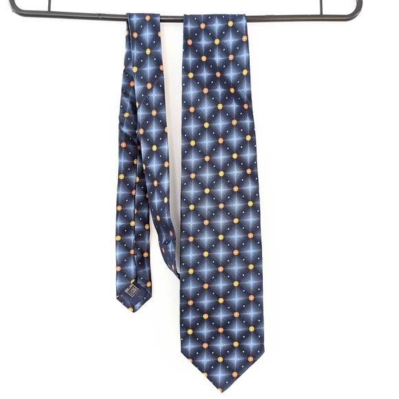 Harry Rosen Blue Woven Silk Tie - Picture 3 of 5